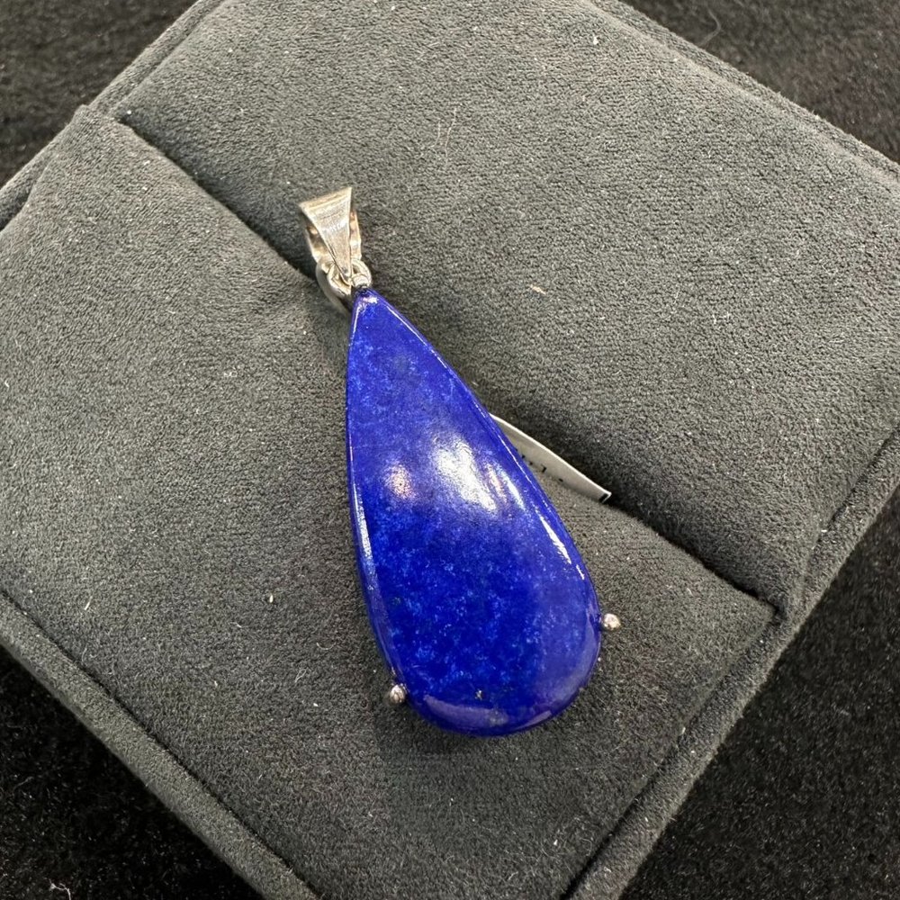 Nature lapis in925 Silver Pedent